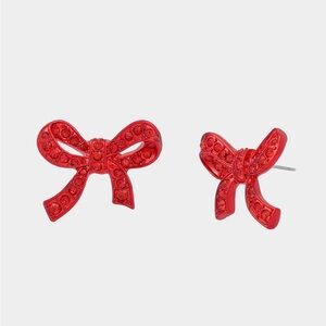 Betsey Johnson Love Bow Stud Earrings